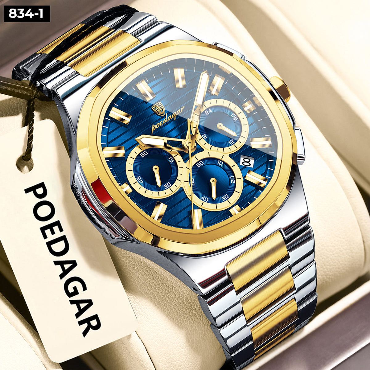 Reloj Milán bicolor con azul