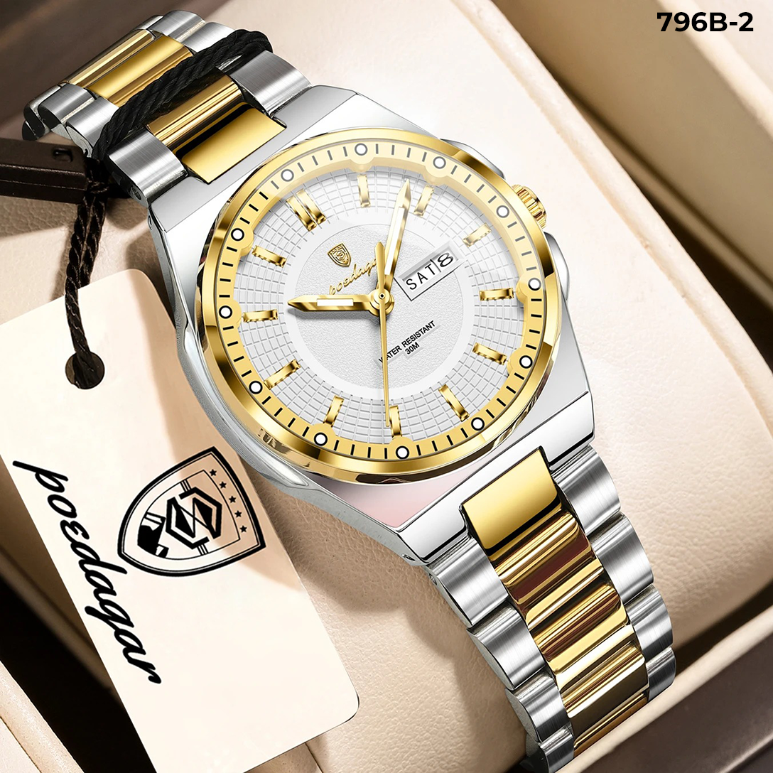 Reloj Viena bicolor con gris