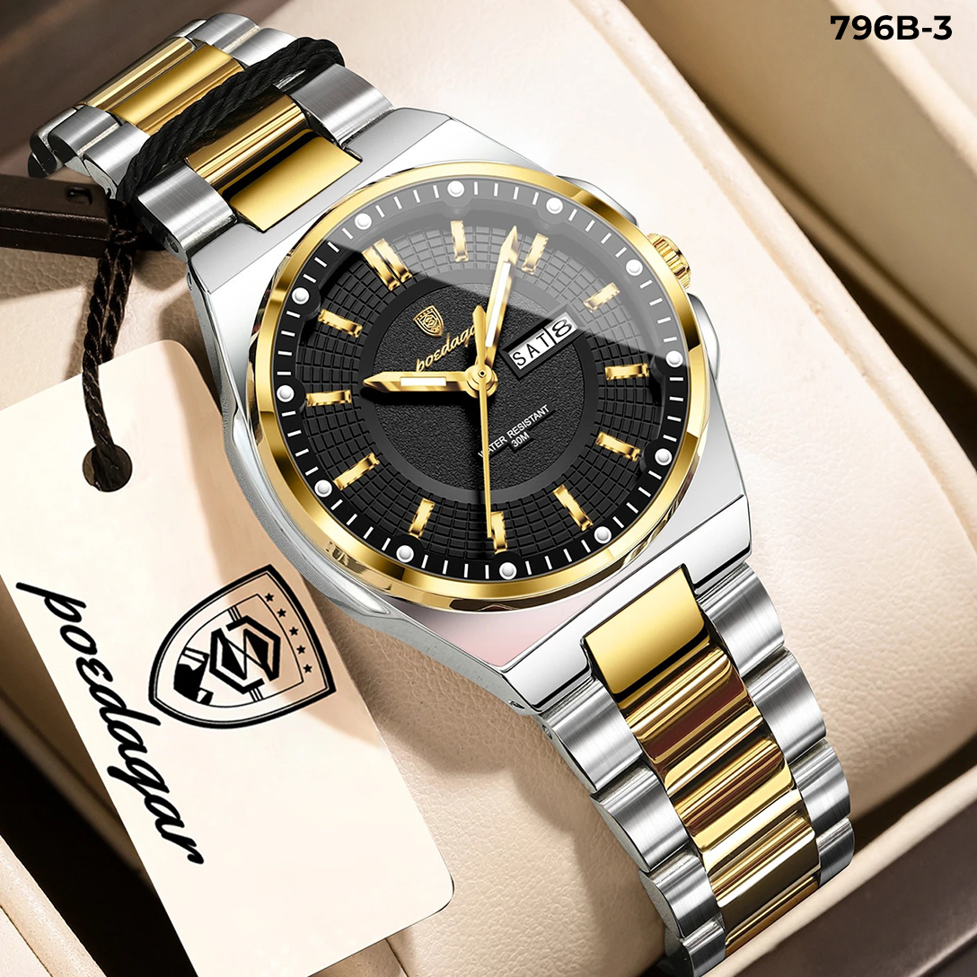 Reloj Viena bicolor con negro